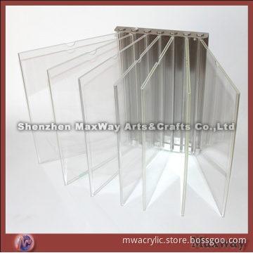 Transparent High Grade Removable Acrylic/Perspex Menu Holder Rack